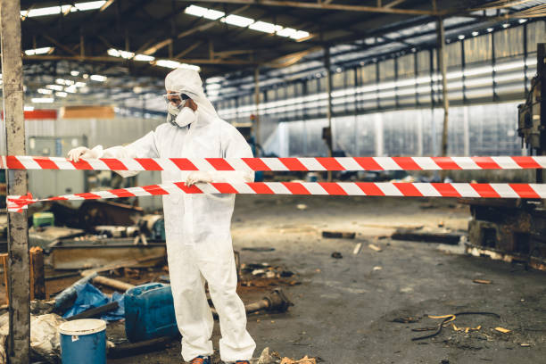 Professional Biohazard Cleanup technician working in Suches, GA